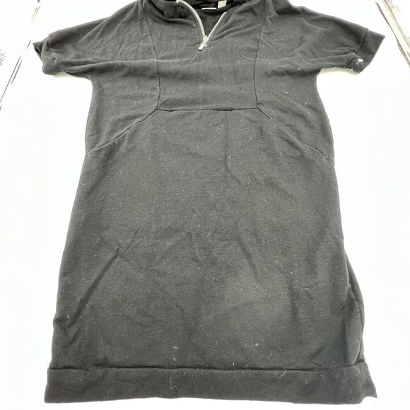 CHICOS Zenergy 0 - US 4 SMALL Womens DRESS Black Zip Outdoor Sport Travel Hooded - Picture 1 of 5